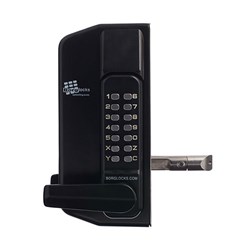 Borg Mechanical Digital Gate Lock with Anti Climb Case and Lever Back to Back Keypads Marine Grade Black - BL3430GATE