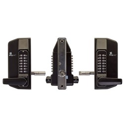 Borg Mechanical Digital Gate Lock with Anti Climb Case and Lever Back to Back Easicode Pro Keypads Marine Grade Black - BL3430MGPROECP