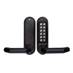 Borg Mechanical Digital Door Lock with Lever Marine Grade Black - BL5001MGPRO