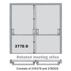 BRITON EXIT DEVICE w/-DOGGING DBLE PANIC BOLT 377E-D/SC