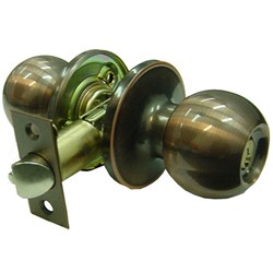 BRAVA Urban Tiebolt Entrance Knob Set LW4 Profile KD with Adjustable 60/70mm Backset Antique Copper BRT3900B - BRT3900B