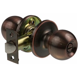 BRAVA Urban Tiebolt Privacy Knob Set Adjustable 60/70mm Backset Antique Copper LN901B - BRT3910B