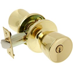 BRAVA Urban Tiebolt Tulip Entrance Knob Set LW4 Profile KD with Adjustable 60/70mm Backset Polished Brass BRT6700B - BRT6700B