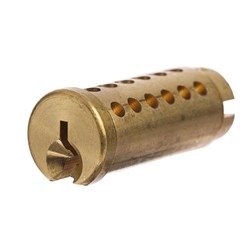 BRAVA Urban Spare Part Barrel 6 Pin Construction Key Drilled for Tiebolt Locks Polished Brass - BRUENTPLUGCKPB