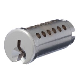 BRAVA Urban Spare Part Barrel 6 Pin Construction Key Drilled for Tiebolt Locks Satin Chrome - BRUENTPLUGCKSC