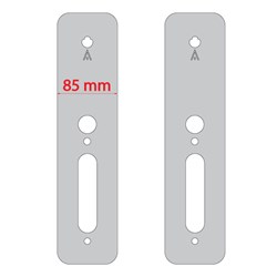 SALTO COVER PLATES SUIT XS4 ONE Ex7xx HANDLE RANGE, 85mm Wide, SS (Pair)