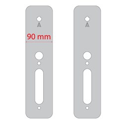 SALTO cover plates suit XS4 One Ex7 Escutcheon, 90mm wide (pair)