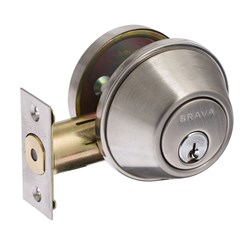 BRAVA Urban Deadbolt Single Cylinder LW4 KA4 Satin Stainless Steel - D361BKA4