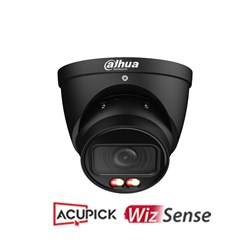 Dahua WizSense Series 8MP Black Eyeball Network Camera with 2.8mm Fixed Lens, AcuPick Technology and White Light LED, IP67 - DH-IPC-HDW3867EM-S-IL-ANZ-BLK