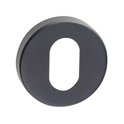Dormakaba Furniture Accessory Vision Round Rose Oval Cylinder Escutcheon Black - 8306BLK