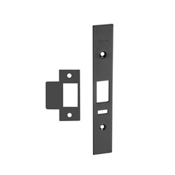 Dormakaba Mortice Lock Black Finish Kit including Face Plate, Strike and Screws to suit MS2600 and MS2602 - MS2FPDK-BLK 9400000000169