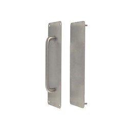dormakaba 3075 Push Pull Set with Push Plate Concealed Fix & H20 Handle on Plate Visible Fix SSS - R3075-SET 2 SSS 9400000017448