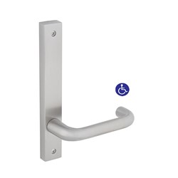 Dormakaba Furniture Narrow Square End Plate Visible Fix with Noosa Lever SSS - 6406/30 SSS