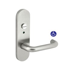 Dormakaba Furniture Round End Plate Concealed Fix with Privacy Indicator Emergency Turn and Noosa Lever LH SSS - 6749/30GL SSS