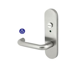 Dormakaba Furniture Round End Plate Concealed Fix with Privacy Indicator Emergency Turn RH and Noosa Lever SSS - 6749/30GRSSS 9400000014517