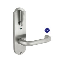 Dormakaba Furniture Round End Plate Visible Fix with Noosa Lever and Indicating Disabled Turn RH SSS - 6757/30GRSSS 9400000014659