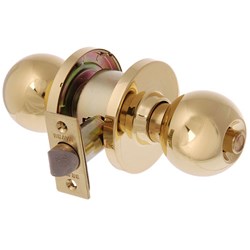 BRAVA Metro EA Series Privacy Knob Set 60mm Backset Polished Brass - EA3130PB60