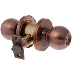 BRAVA Metro EA Series Glass Door Knob Set 70mm Backset Antique Copper - EA3711AC70