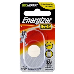 Energizer CR1632 3V Coin Cell Lithium Battery Pack of 1 - E303804500