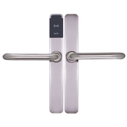 SALTO XS4 ONE Euro Escutcheon, HSE with U Handles, U Spindle Kit, Stainless Steel Finish with Black Reader, For Indoor Use