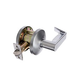 BRAVA Metro EU Series Communicating Lever Set with Internal Lever DDA Compliant and External Blank Rose 70mm Backset Satin Chrome - EU6052SCDDA