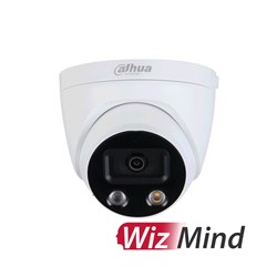 DAHUA 5MP WDR IR Eyeball AI Network Camera, White LED Active deterrence, IP67. 2.8mm lens
