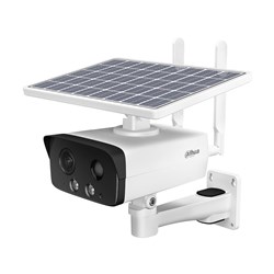 Dahua Solar 4MP Network Camera with 2.8mm Fixed Lens, Starlight Technology, 4G Connectivity and PIR Sensor, IP67 - DH-IPC-HFW2431DG-4G-SP-EAU-B
