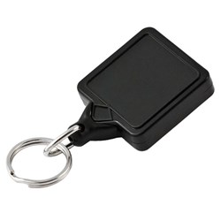 KEY-BAK SELF RETRACT REEL MINI BLK SQ SWIVEL CLIP NYLON 36"