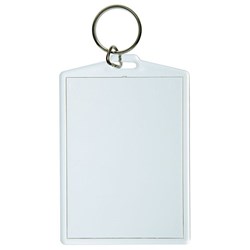 KEVRON ACRYLIC TAG ID58 OBLONG LARGE 96x65mm CLR PKT=10