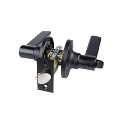 BRAVA Urban LE Series Tiebolt Entrance Lever Set LW4 Profile KD Adjustable 60/70mm Backset Matt Black - LEX900B