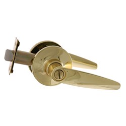 BRAVA Urban LH Series Tiebolt Privacy Lever Set Adjustable 60/70mm Backset Polished Brass - LH701B