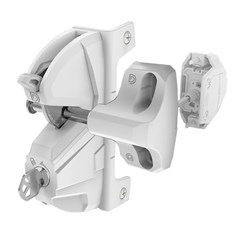 D&D Gate Latch Lokklatch Deluxe S3 LW Keyed to Differ With Short Striker White Finish - LLD3LDWT