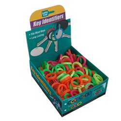 Lucky Line Medium Key Identifiers in Assorted Neon Colours Pack of 200 - 16707
