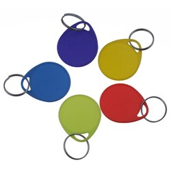 Lucky Line Label-It Keytag with Label and Ring in Assorted Colours Packet of 25 - 25029