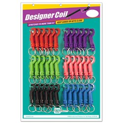 Lucky Line Plastic Key Clip Display card with 36 Assorted Pieces - 41536