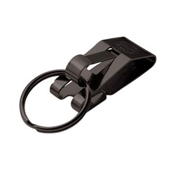 Lucky Line Secure-A-Key Slip On Wide Belt Clip with Key Ring in Black Card of 12 - 47012