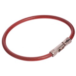 Lucky Line Flex-O-Lock Cable Ring 127mm Nylon Coated Steel in Red - 71170