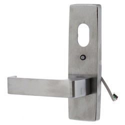 Lockwood Furniture Square End Plate Concealed Fix with Cylinder Hole 90 Lever and LED Satin Chrome - 1820/90SC