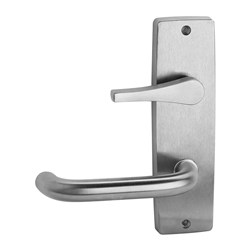 Lockwood Furniture Square End Plate Visible Fix with Disabled Turn and 70 Lever Satin Chrome - 1939/70SC
