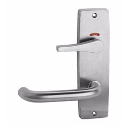 Lockwood Furniture Square End Plate Visible Fix with Privacy Indicator Disabled Turn and 70 Lever Satin Chrome - 1941/70SC