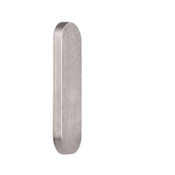 Lockwood Furniture Round End Plate Concealed Fix Plain Plate Satin Chrome - 2807SC