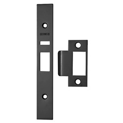 Lockwood Synergy 3570 Finish Kit including Face Plate, Strike and Screws to suit 3570 and 3572 Powdercoated Matt Black - 3570-PCKIT