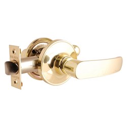 BRAVA Urban LYR Series Tiebolt Passage Lever Set Adjustable 60/70mm Backset Polished Brass - LYR703B