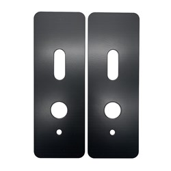 McGrath Locks Scar Plate to suit Albion and Windsor, 257 x 90 x 1.5mm, Mild Steel Powder Coated Matt Black, Packet of 2