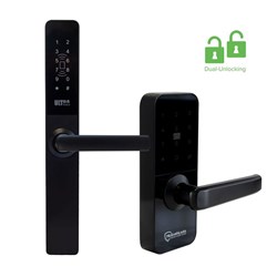 McGrath Locks Ultra-Secua Dual Unlock Screen Door Smart Lock + Windsor Black Smart Lock Kit.