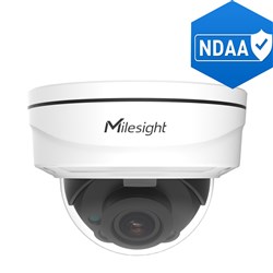 Milesight AI Entrance and Exit Management LPR 2MP Dome Network Camera with 2.7-13.5mm Varifocal Lens, NDAA Compliant, IP67 and IK10 - MS-C2972-RFLPE