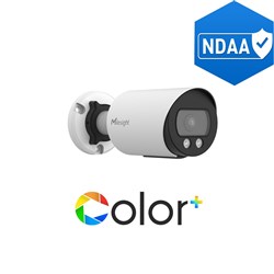 Milesight AI Color+ Series 5MP Bullet Network Camera with 2.8mm Fixed Lens, Full Colour Technology, NDAA Compliant, IP67 and IK10 - MS-C5364-UPD