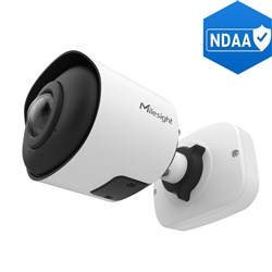 Milesight AI Panoramic Series 5MP 180-Degree Mini Bullet Network Camera with 1.68mm Fixed Lens, NDAA Compliant, IP67 and IK10 - MS-C5365-PE