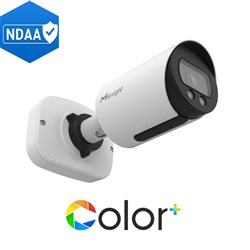 Milesight AI Color+ Series 8MP Bullet Network Camera with Junction Box and 2.8mm Fixed Lens, Full Colour Technology, NDAA Compliant, IP67 and IK10 - MS-C8164-UPDJ