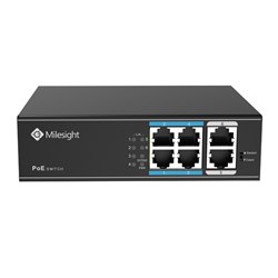 Milesight 4 Port Unmanaged Network Switch with 4 PoE Ports plus 2 Uplink Ports - MS-S0204-EL